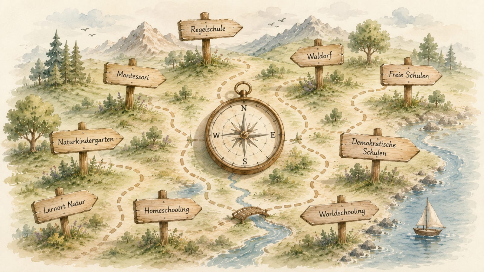 Die MOWA Bildungslandschaft – Wegweiser zu Regelschule, Montessori, Waldorf, Freie Schulen, Naturkindergarten, Homeschooling, Worldschooling und mehr