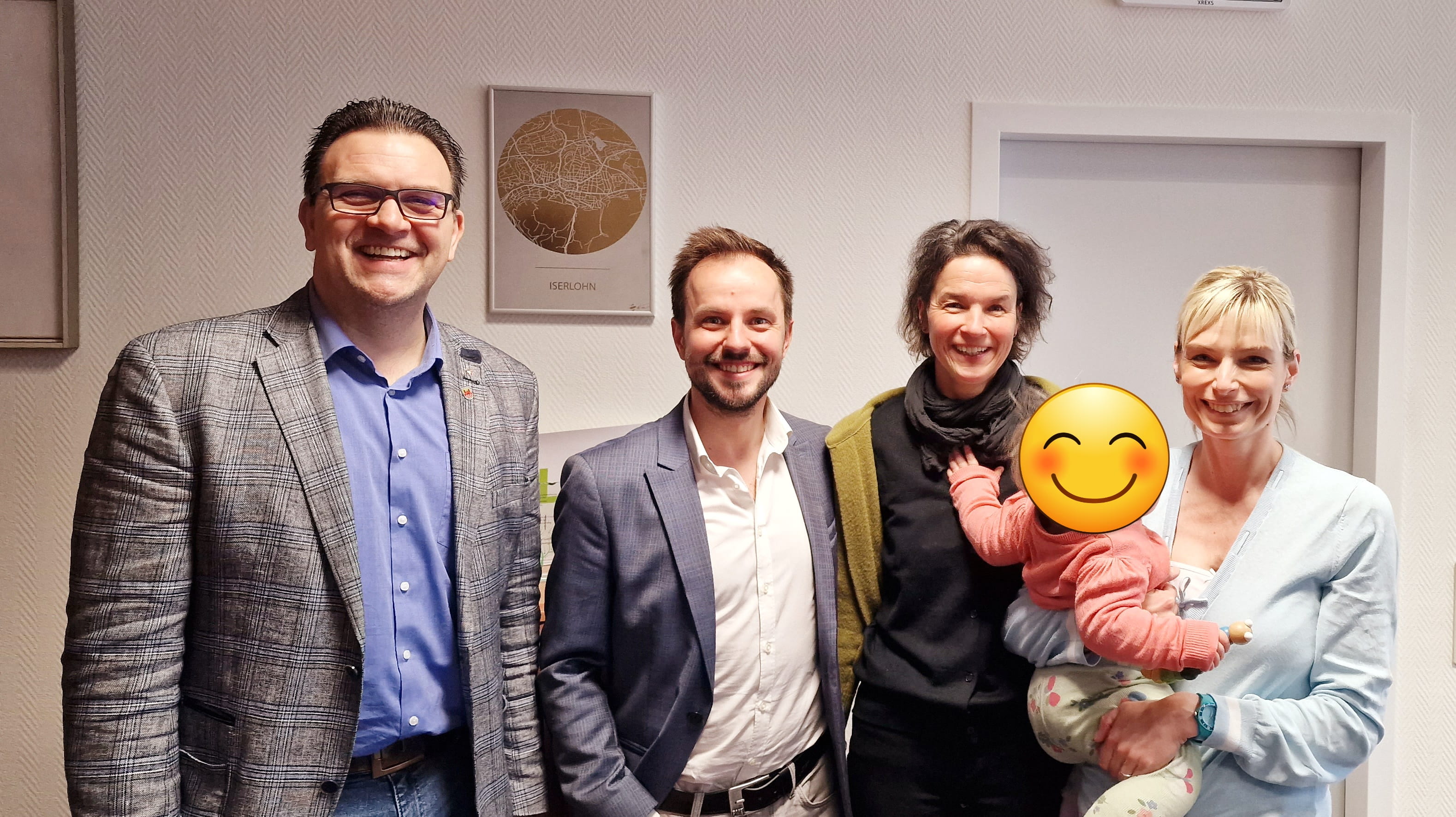 Sina Engels und Christian Schweitzer im Gespräch mit Hemers Bürgermeister Michael Joithe